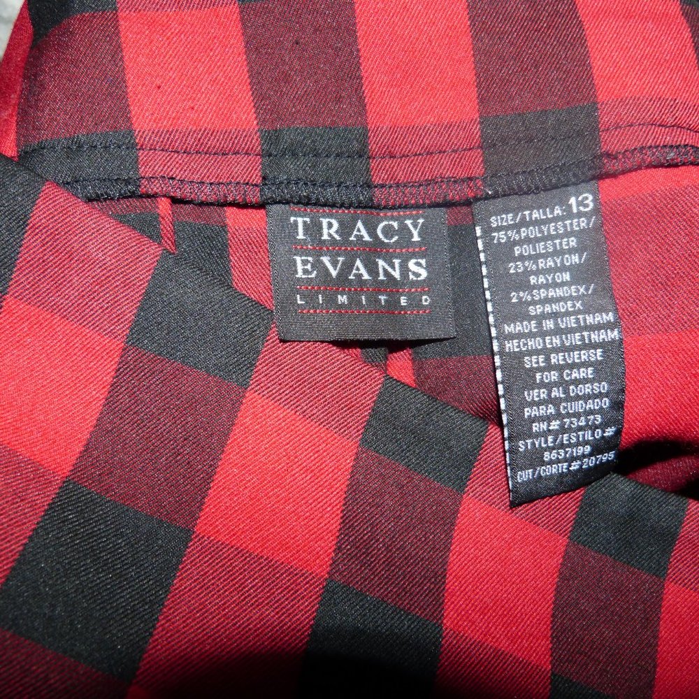 TRACY EVANS LIMITED PLAID MINI SKIRT SZ 13 - Picture 7 of 8